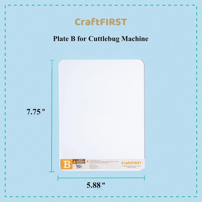 CraftFIRST B Cutting Plate for Cuttlebug Machine 5.87 x 7.75" Pack of 2 - Image 2